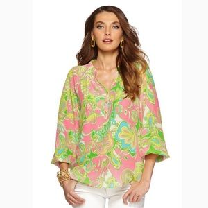 Lilly Pulitzer Elsa Top in Elephant Ear Print